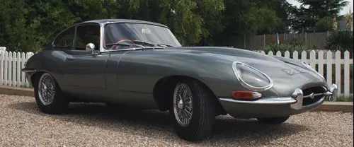 A classic car collector's E Type Jaguar