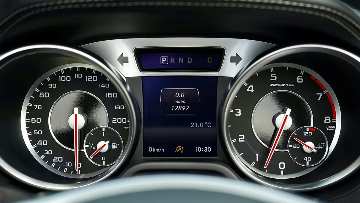 Odometer showing accurate mileage reading